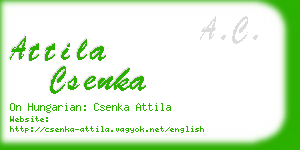 attila csenka business card